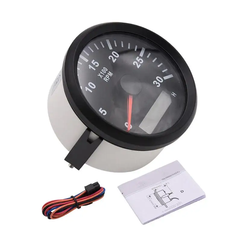 

Marine Tachometer Waterproof 0-3000 RPM 85mm Marine Tachometer Waterproof Outboard Boat RPM Tachometer Gauge For Marine Car Boat