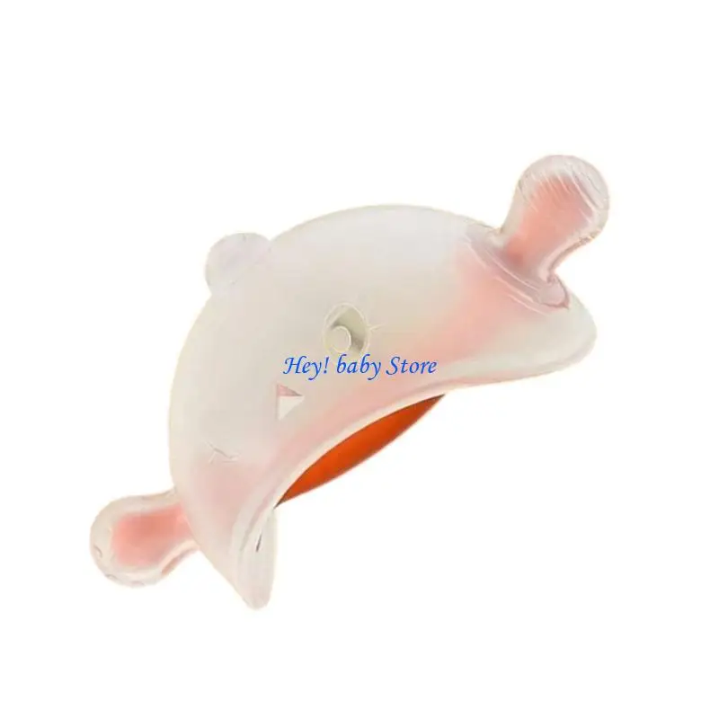 

Q1FE Infant Teething Relief Toy Silicone Soother Chewable for Baby 3 Months and Up Mushroom Teether