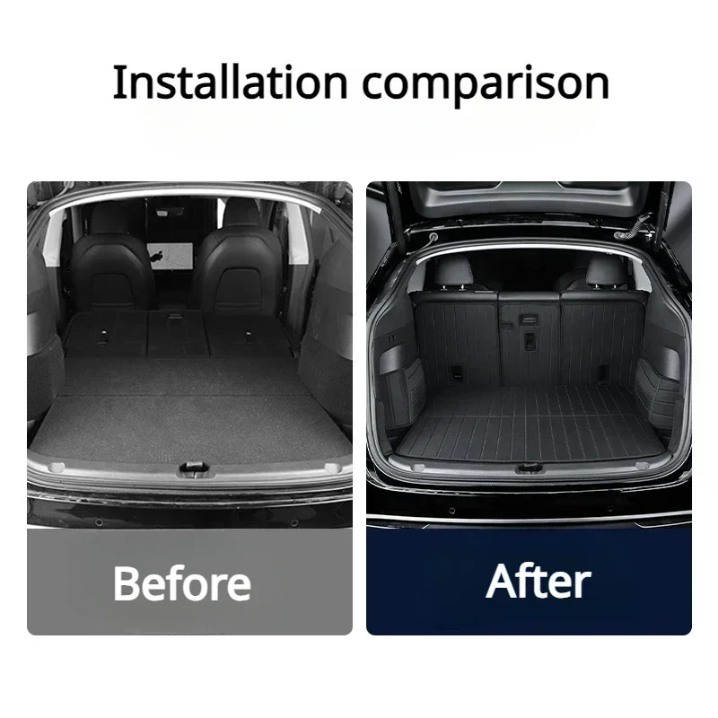 Fully Coverage Trunk Mats For Tesla Model Y Protection Both Sides Protective Pads Tailgate Pad Floor Mat Modely Car Accessories