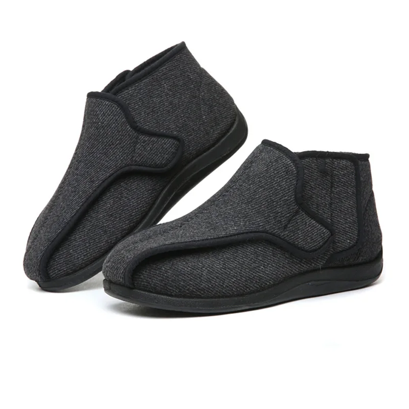 KNCOKAR Widen The New Wool Shoes Fat Swelling Deformation Of Hallux Valgus Foot Wide Elderly Diabetes Shoes Large size 41-48