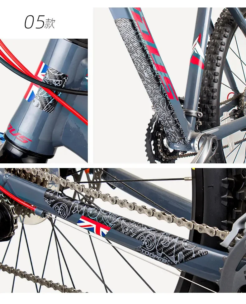 Fahrradketten-Schutzaufkleber, Schutzaufkleber für Mountainbike- und Rennradrahmen, Kettenaufkleber, Schutzaufkleber, für das Radfahren – Detail 15