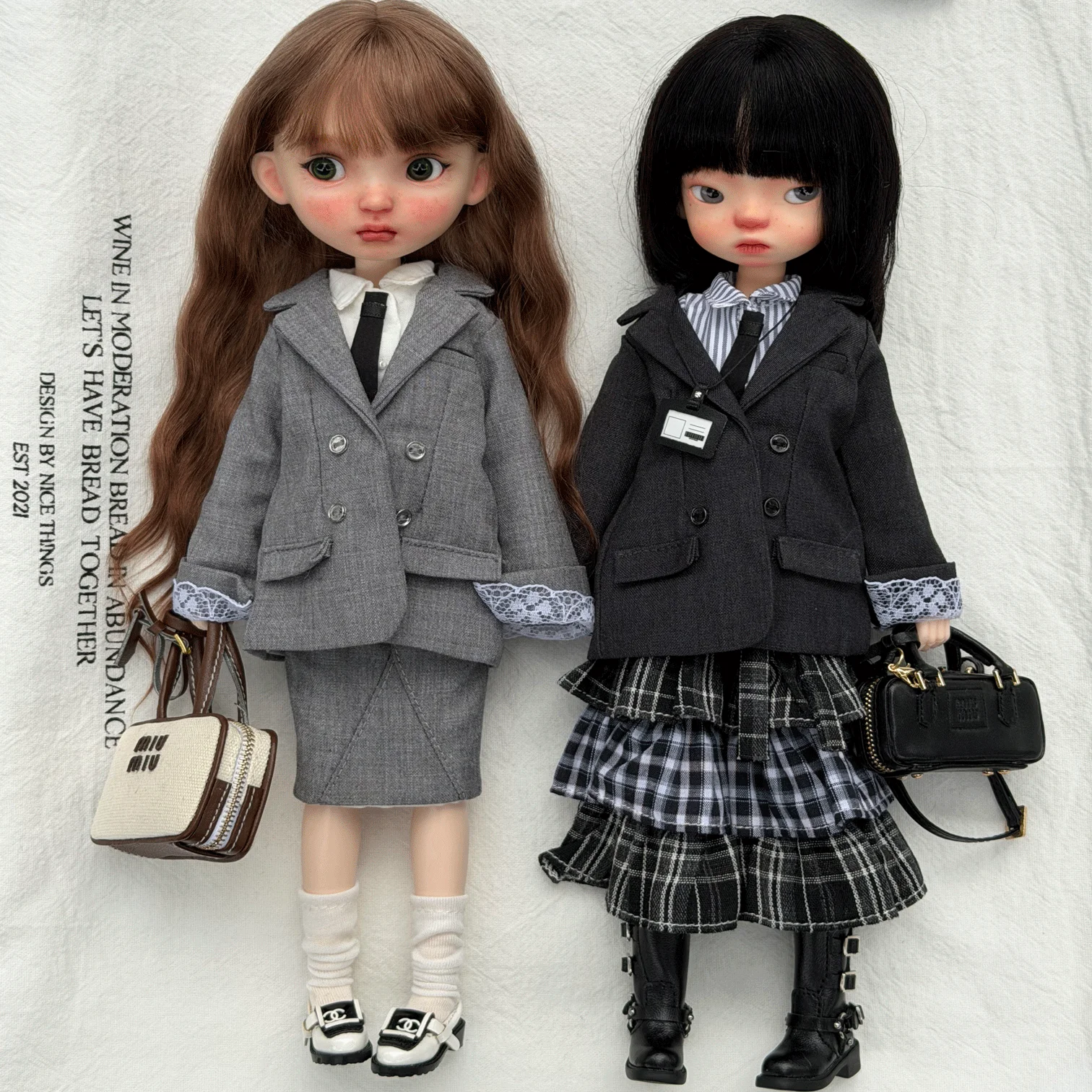 

Комплект из 4 предметов, костюм, куртка и кружевные классические брюки, рубашка для Licca Azone Ob24 22 P20 Ker JerryB ICY YMY, аксессуары для кукол