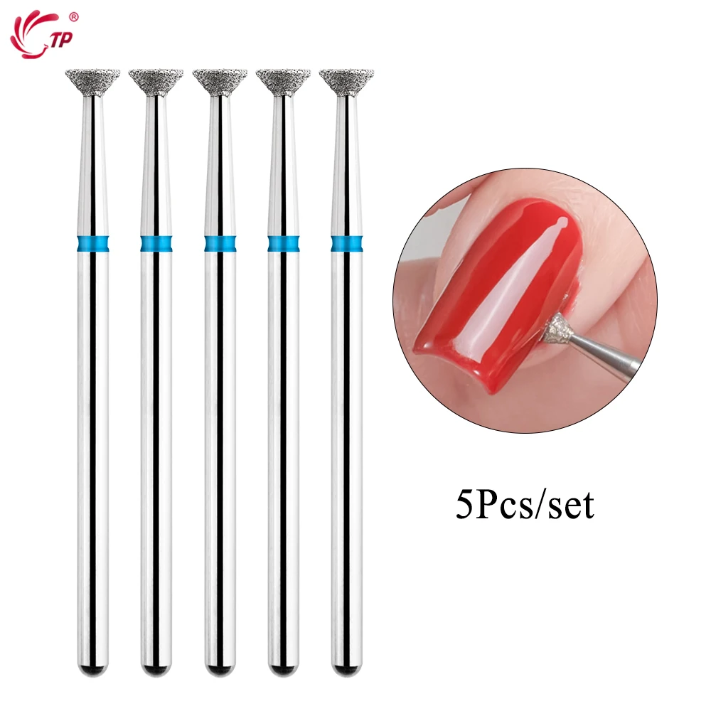 TP 5 قطعة مسمار مثقاب الخشب بشرة نظيفة مانيكير بت هلام تجاوز إزالة نتوءات دوارة E-ملف مسمار بت مانيكير باديكير أدوات #1
