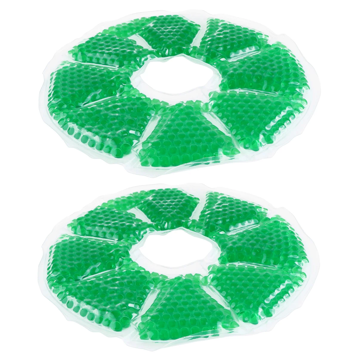 2 Pcs Mini Beads Closed Round Pvc Care Relieves Breastfeeding Mother Supplies Gel and Cold Compress Pad Shield