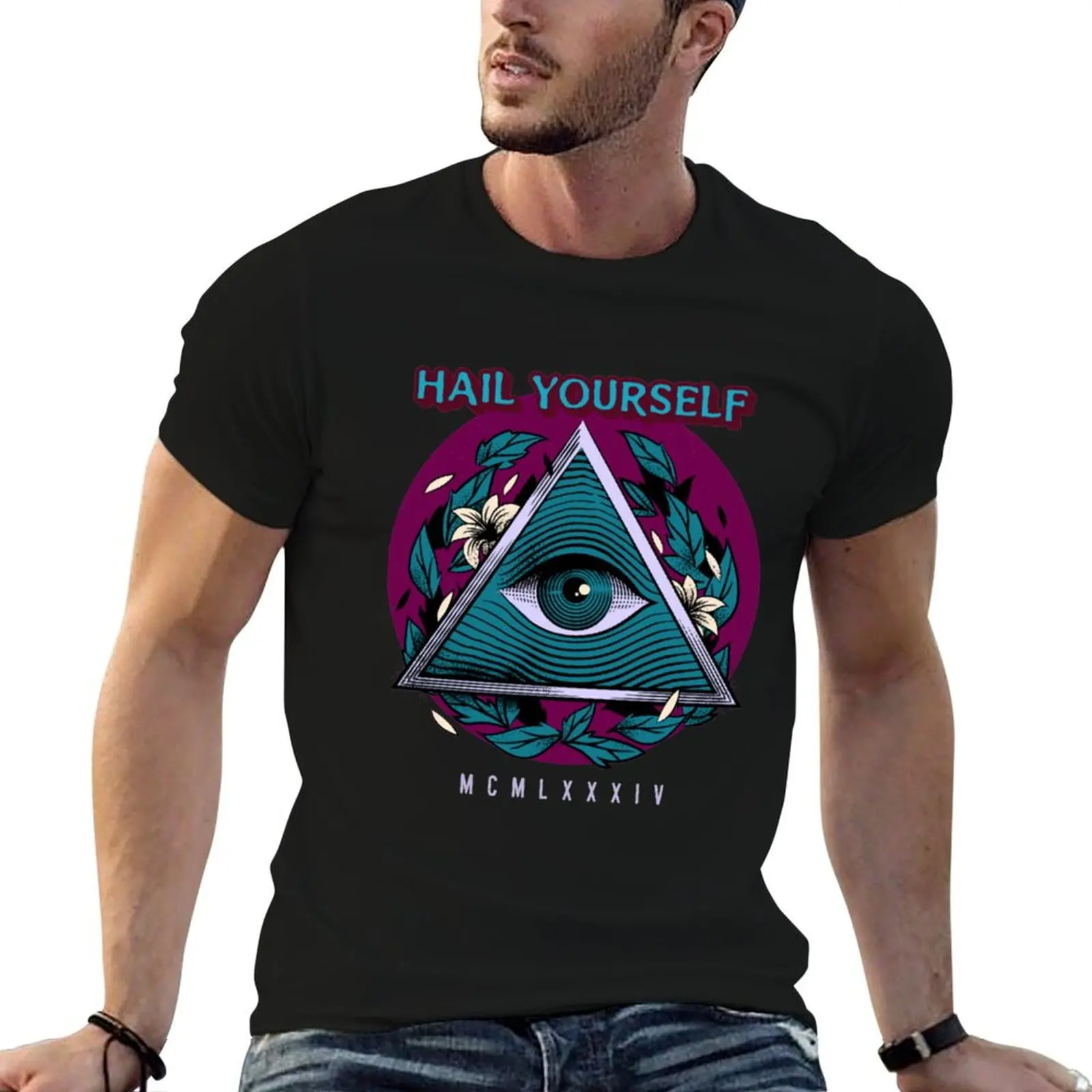 

Hail Eye anime Seeing graphic Yourself Podcast on the Left Esoteric for t T-Shirt man tshirt vintage shirts Last