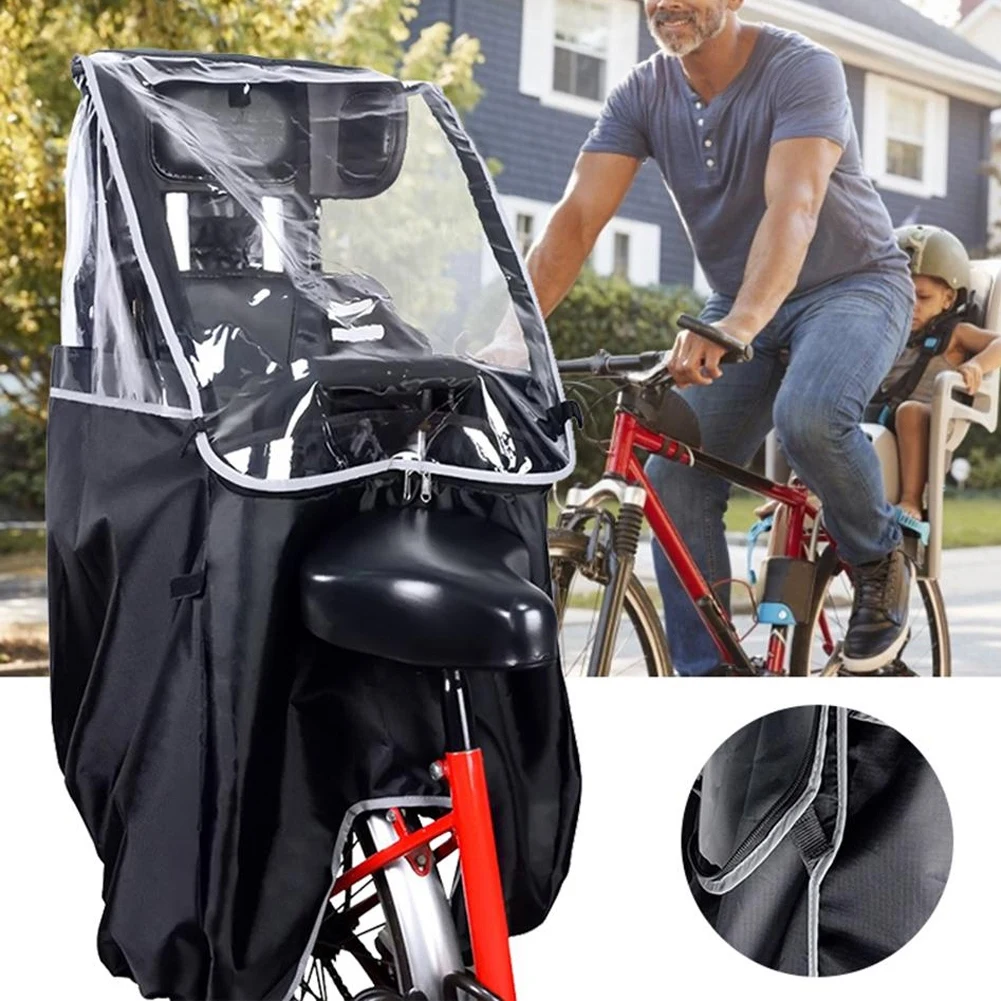 

Supplies Children Raincoat Rainproof Cover Rain Bike Back Seats Rain Coat Rain Cover