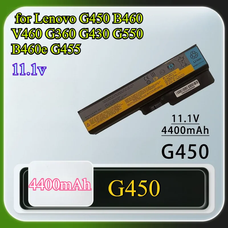 

4400mAh High Capacity Laptop Battery for Lenovo G450 B460 V460 G360 G430 G550 B460e G455 Replacement Li-ion Battery