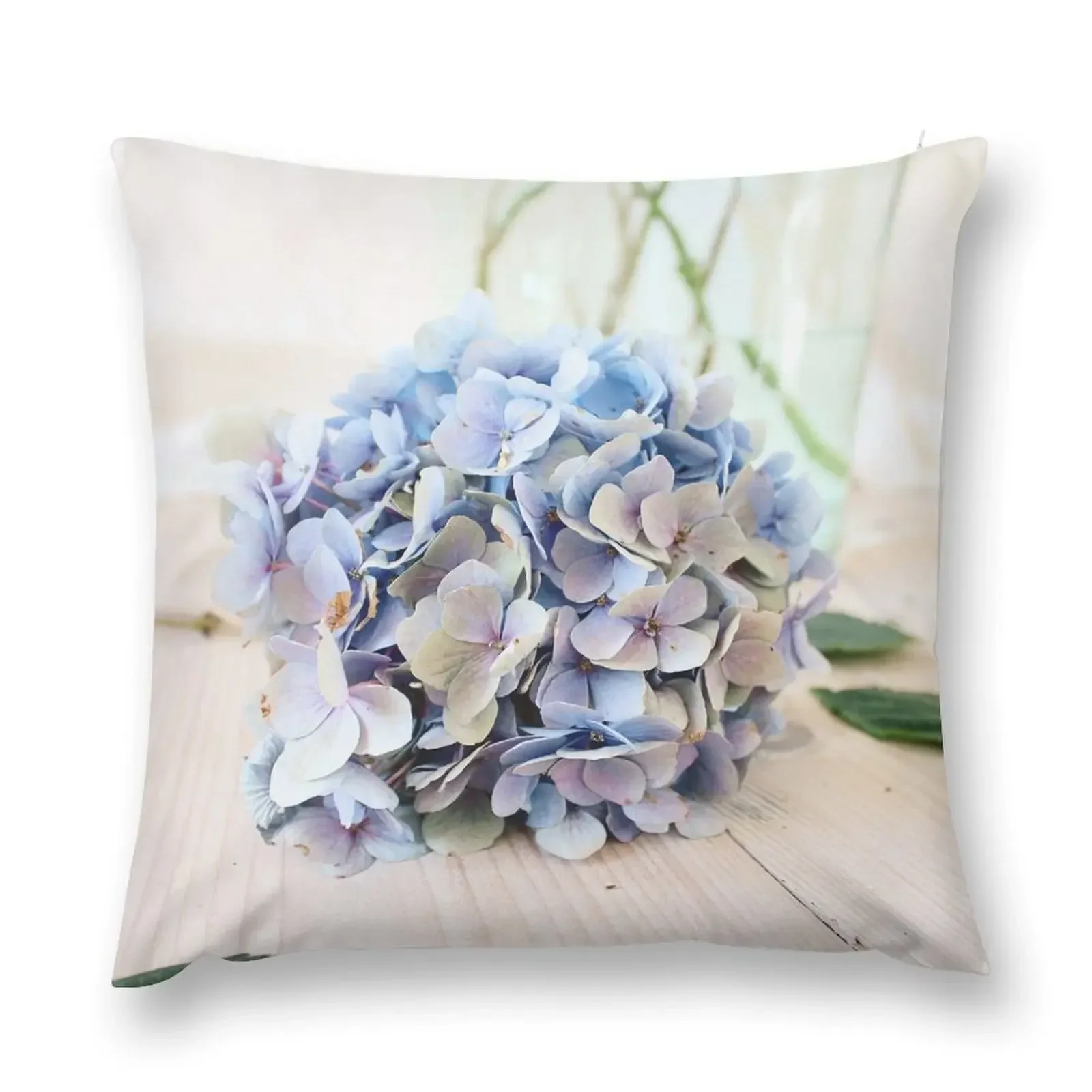 

Pretty blue hydrangea flower Throw Pillow luxury home accessories Sofa Pillow Cover christmas decorations for home 2025 pillow