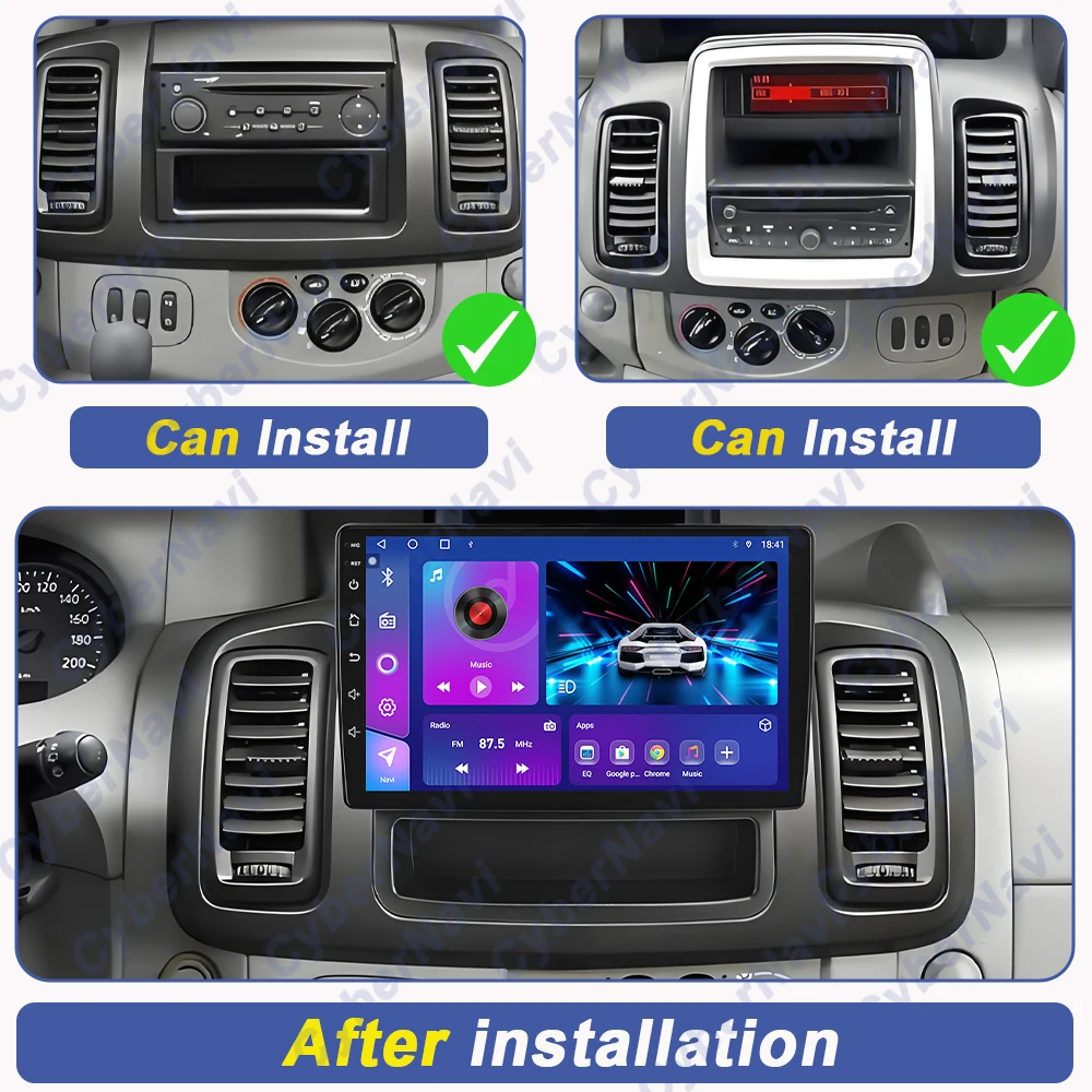 Car Radio For Renault Trafic 2 For Opel Vivaro A For Nissan primastar 2006 - 2014 Navigation GPS Carplay Android Auto 4G No 2din