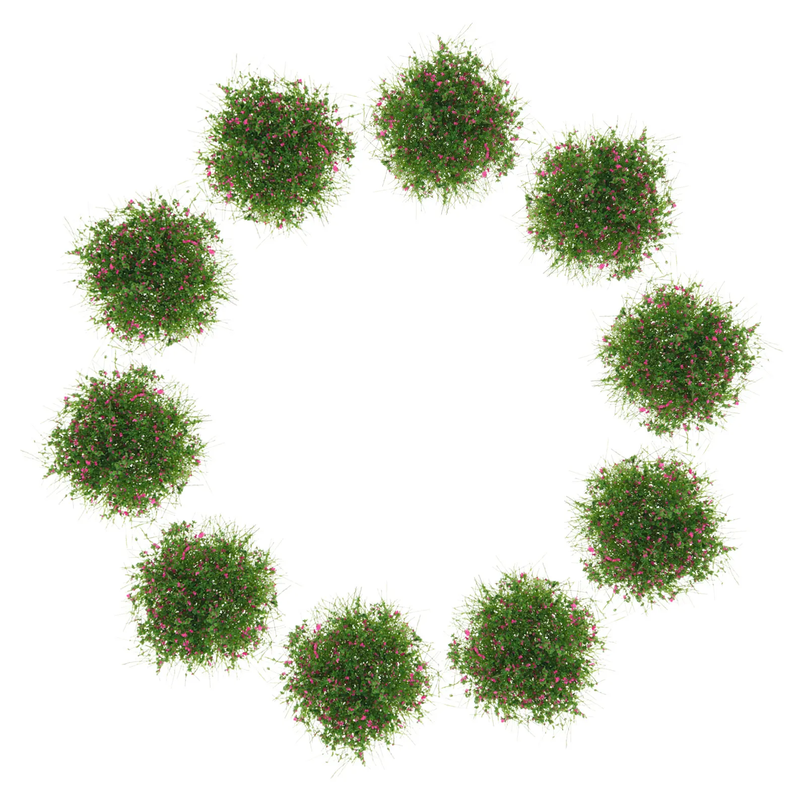 

10 шт. Искусственные пучки травы: реалистичная миниатюрная зелень для оформления железнодорожных макетов, диорам и ландшафтного дизайна