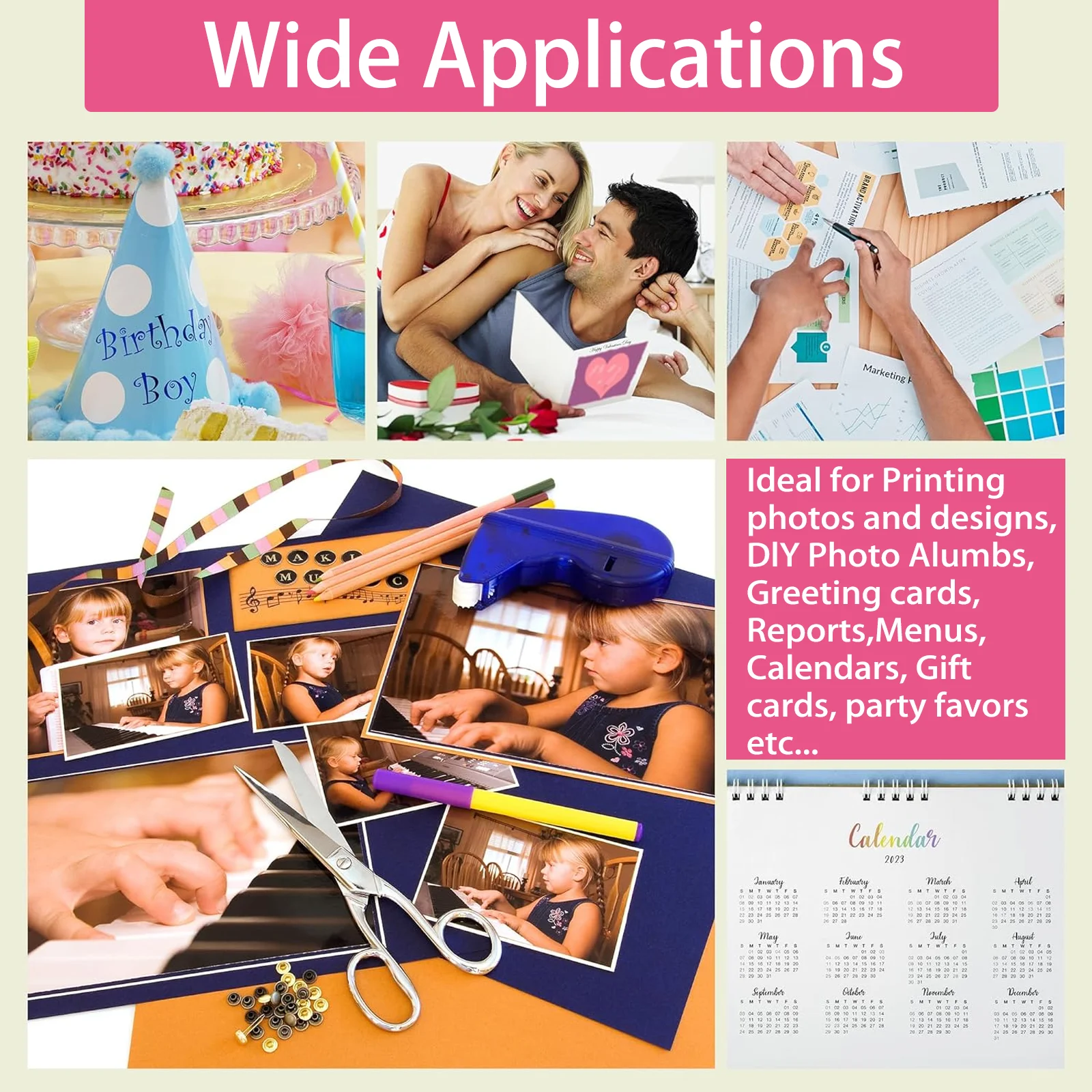 A4 Size 230gsm Glossy Thick Printing Photo Paper 20 Sheets  , 60lb Inkjet Printing Paper/Flyer Paper/Photo Photo Paper-By HUSPER