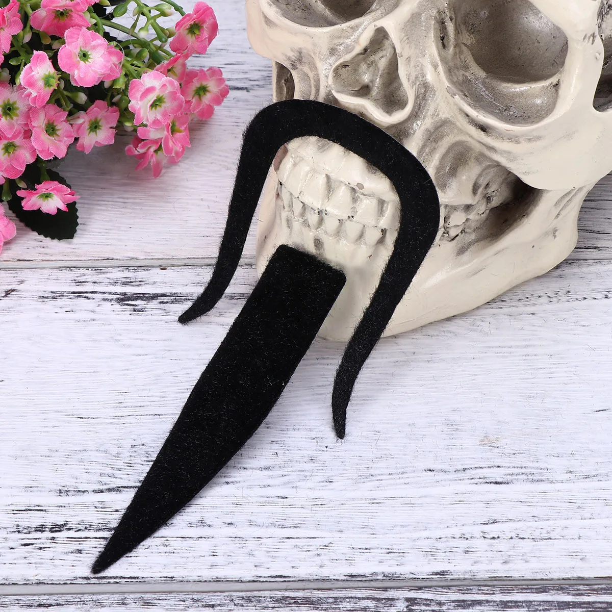 2 szt. Czarny zestaw brody samoprzylepnej, sztuczne wąsy na imprezę, Halloween, przebranie, akcesorium do kostiumu, włosie na twarz