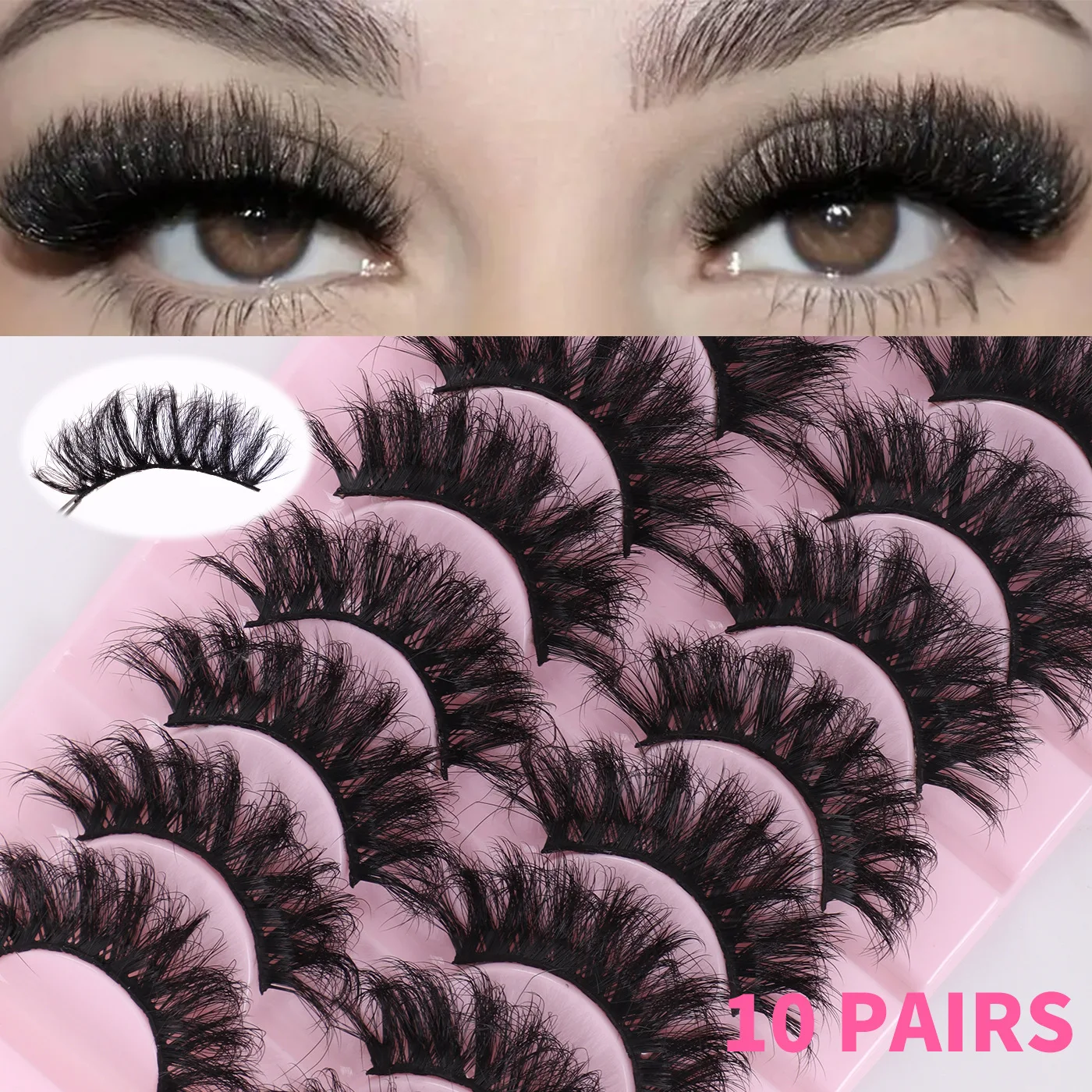 ขนตาปลอม 10 คู่ ชุด DD Curve ขนตาปลอมแบบธรรมชาติ งอนเด้ง หนา สำหรับกิจกรรมประจำวัน