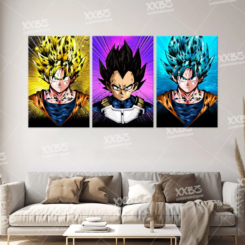 Dragon Ball Home Decorative Goku Canvas Paintings Goten Pictures Vegeta Wall Art Anime Poster Vegito Wallpaper No Frame For Room