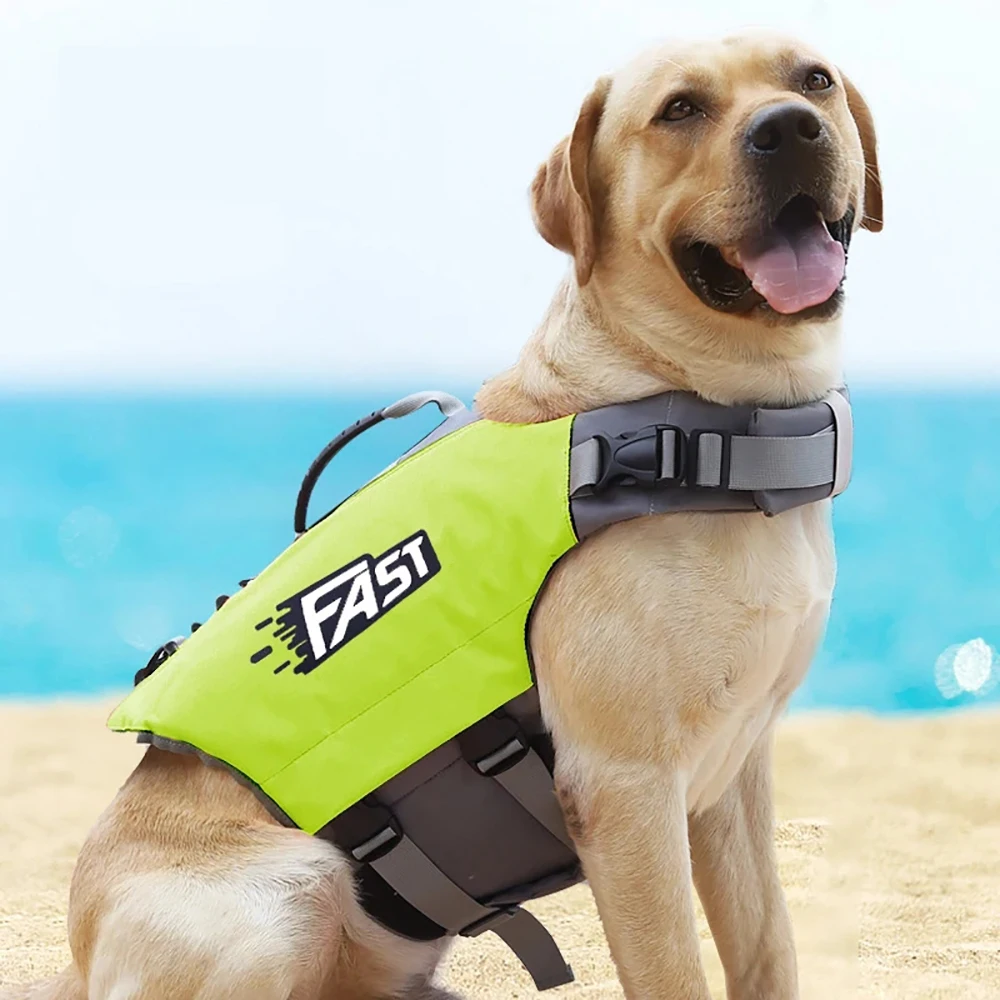 Pet Swimming Life Jacket Safety Vest for Dog in Summer Fashion Adjustable Reflective in Pool or Surfing Drifting Dog Life Vest