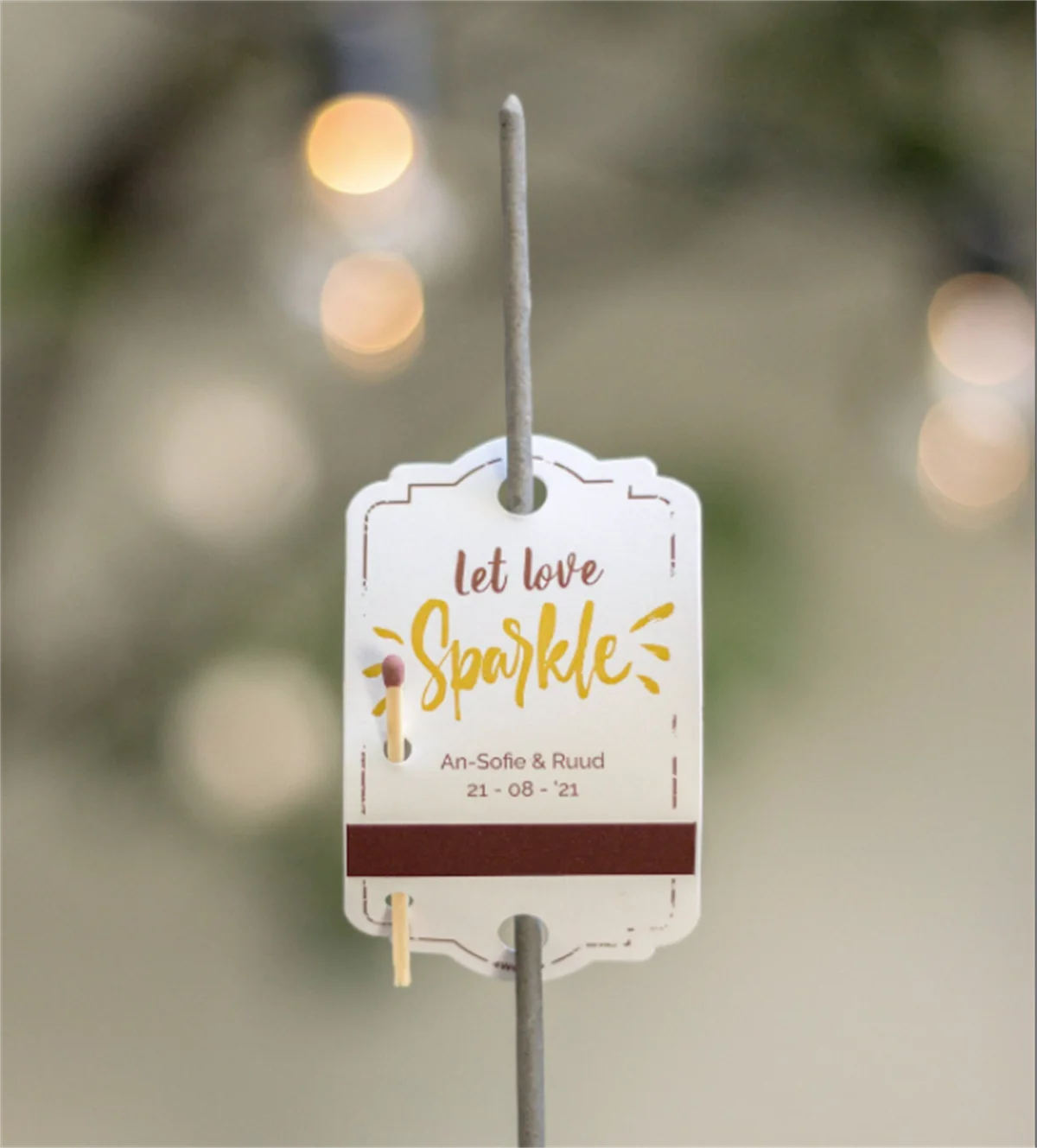 50pcs Let love sparkle! Personalized TAGS for your sparklers