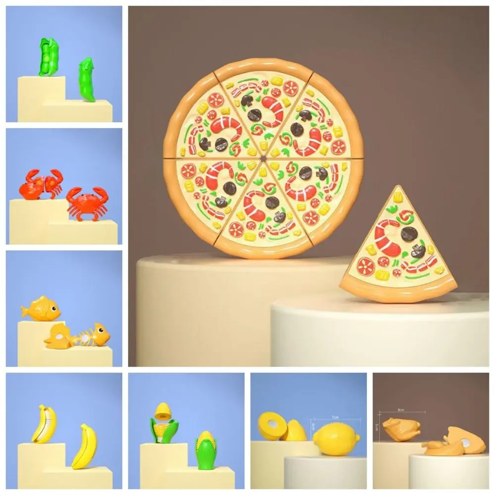 New Plastic Cutting Play Food Set Xmas Gifts Colourful Kids Kitchen Toys Girl Interactive Toys