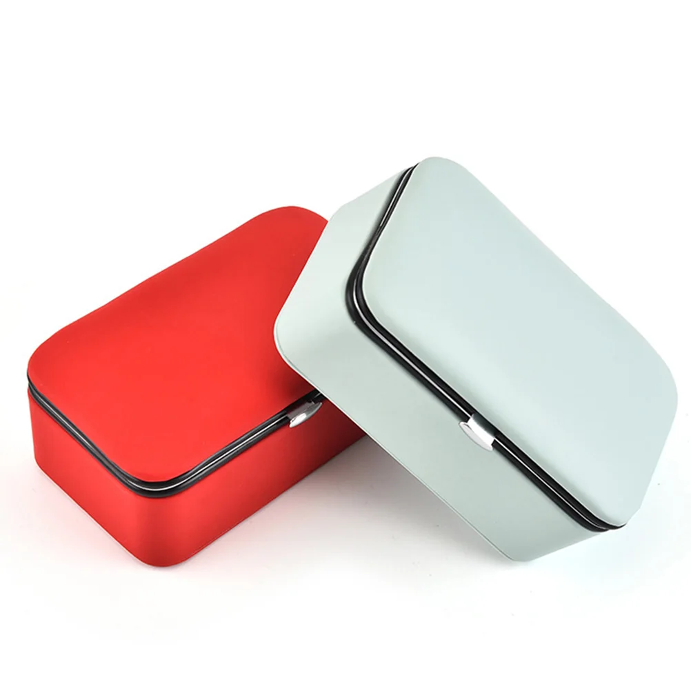 

Portable Jewelry Box For Women Girls Pu Storage Organizer With Multi-Functional Compartments Travel Compact Elegant Gift