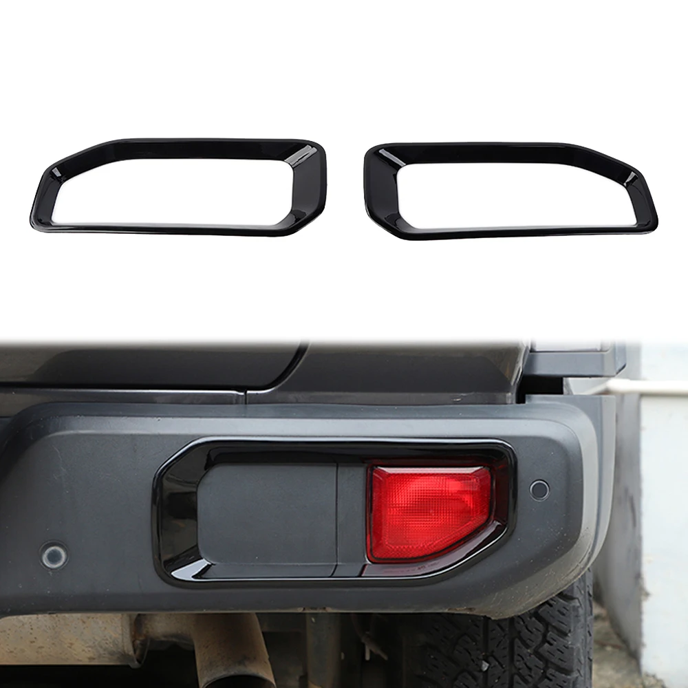 

Rear Bumper Fog Lamp Light Decoration Cover Frame Trim for Jeep Wrangler JL 2018-2023 ABS Black Car Bezel Exterior Accessories