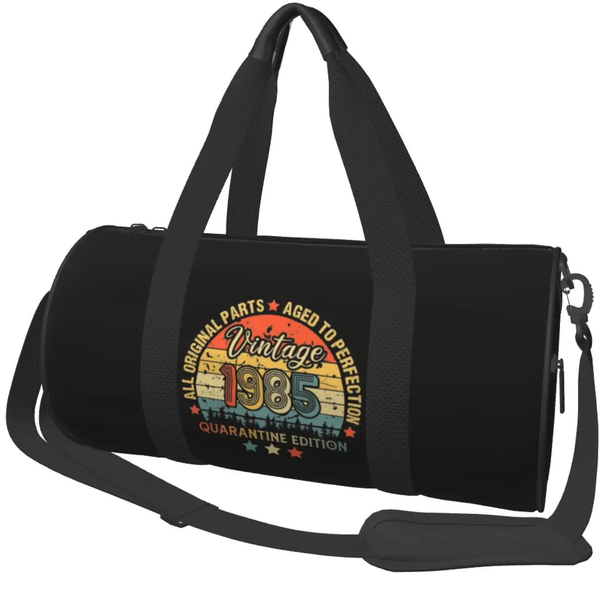 

1985 Quarantined Birthday 36th Birthday Gym Bag Training Sports Bags Men's Custom Large Graphic Fitness Bag Oxford Handbags