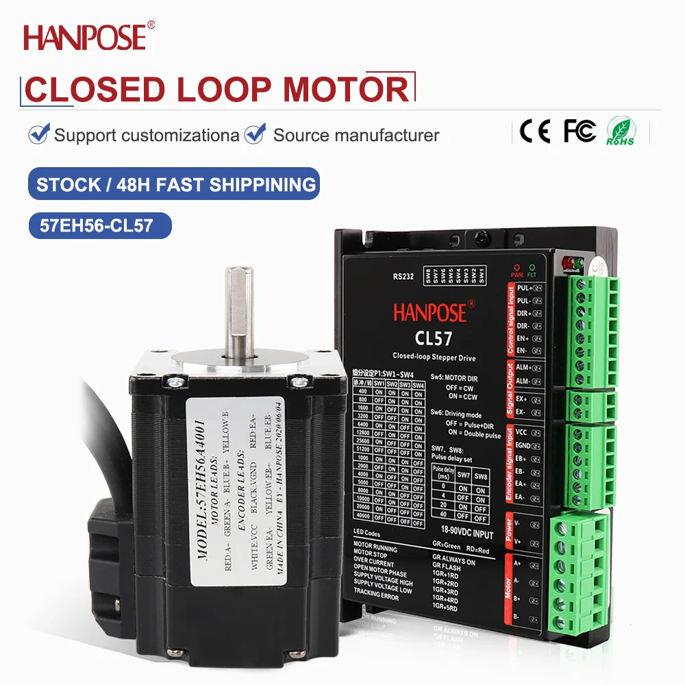 

57EH56+CL57 drive closed-loop stepper motor NEMA23 real-time coordinate reading, no step loss, stable operation
