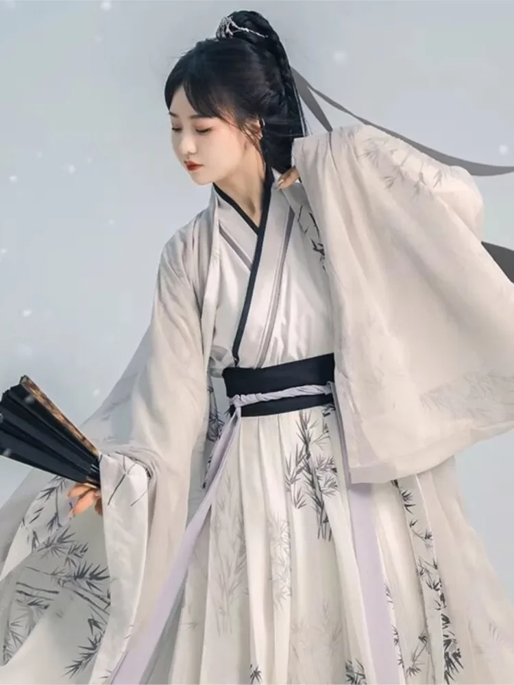 بدلة أسرة هانفو الأصلية للنساء ، ياقة تسليم ، خصر كامل ، ملابس تقليدية صينية قديمة ، طقم من 3 قطع