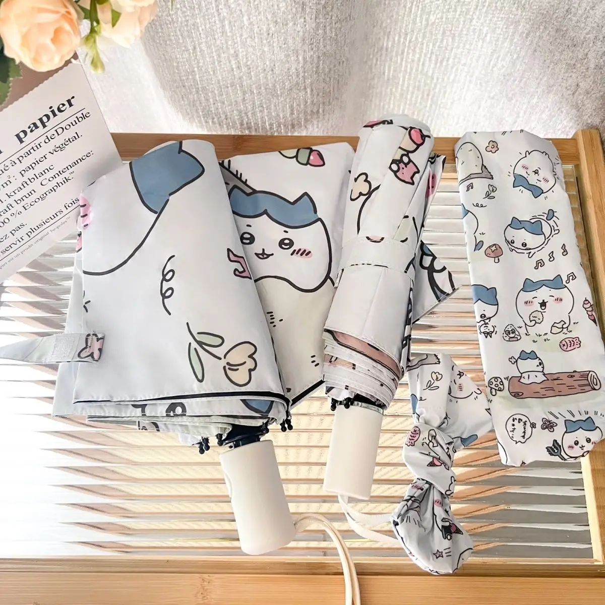 

MINISO Sanrio Chiikawa Blind Box Doll Doll Surroundings Ornaments Cute Sweet Girl Gift Cartoon Sun Protection Umbrella