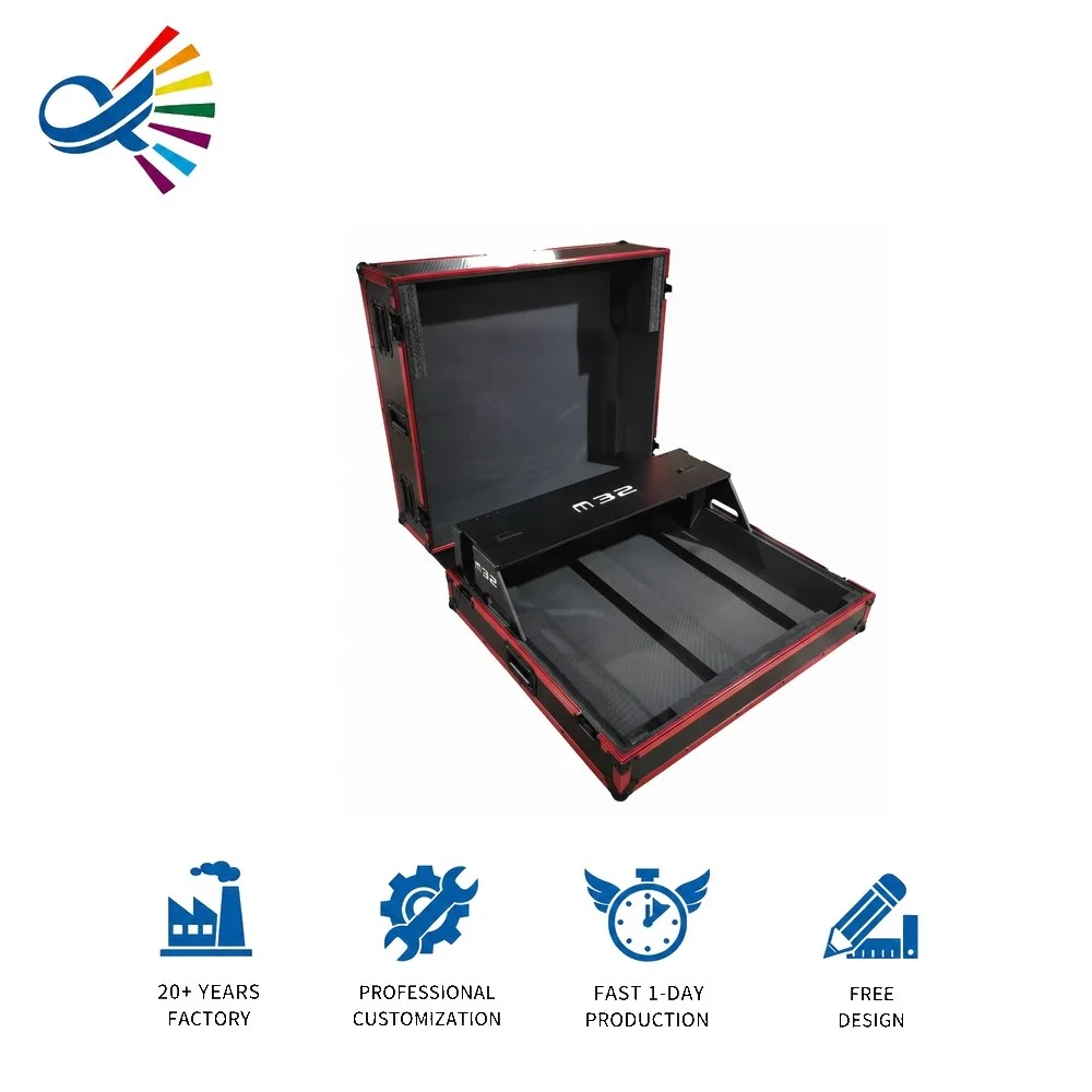 Professional Line Aluminum ATA Flight Case OEM/ODM Customizable 2 LIPS Heavy Duty Flightcase With EVA Lining For M32