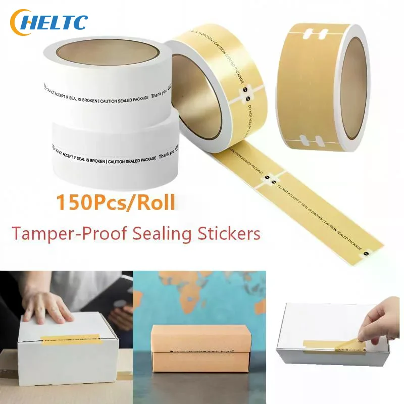 100/150Pcs Tamper-Proof Sealing Stickers Security Labels Sealing Tape Roll Anti Theft Package Seal Tape For Shipping Packaging view 2