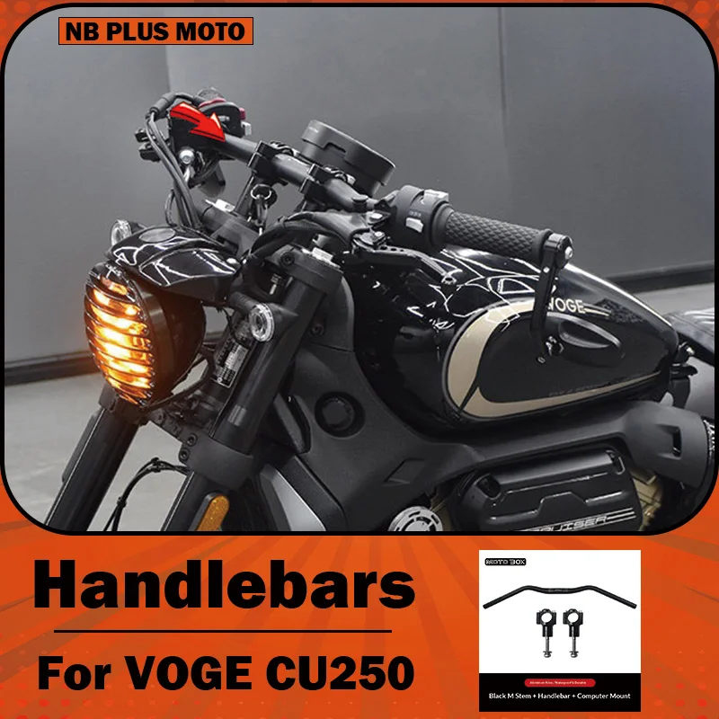【Premium】For VOGE CU250 modified bike: M-type aluminum alloy handlebar with rearward tilt, designed specifically for this model.