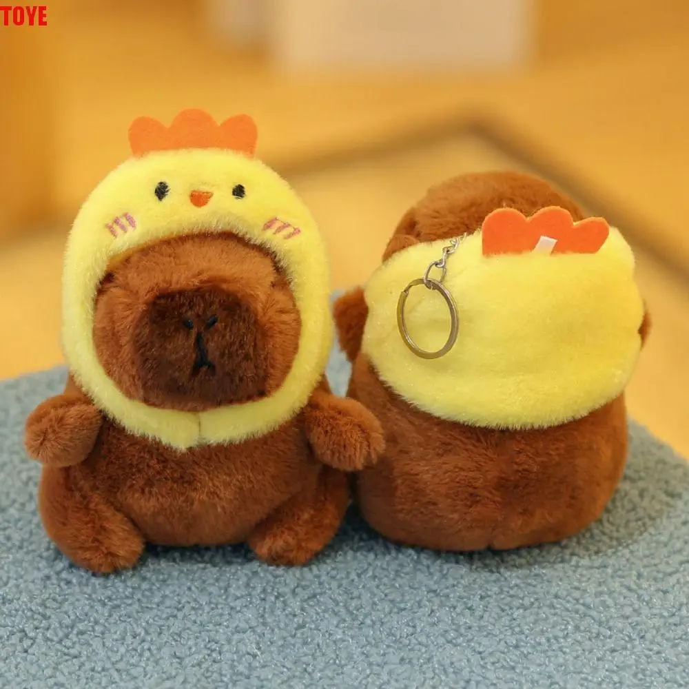 

Rabbit Hat Capybara Plush Pendant Frog Hairpin Hairpin Bear Capybara Plush Keyring Cartoon Cherry Capybara Plushie Doll
