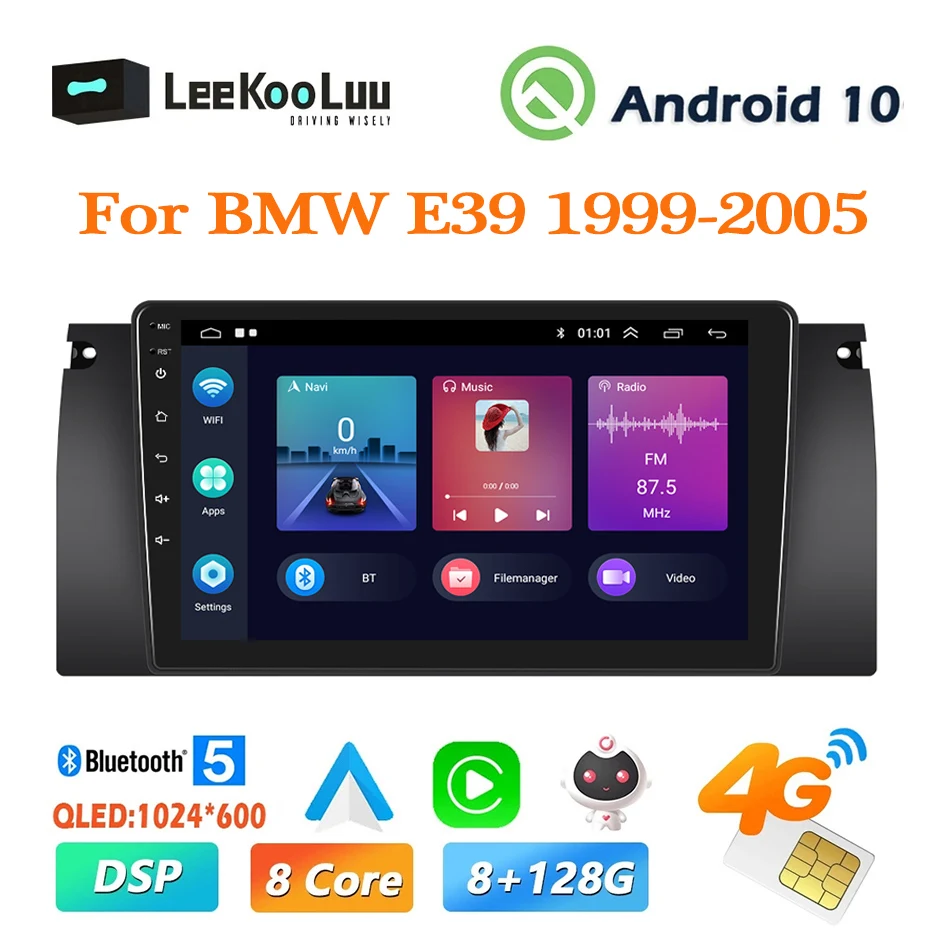 

LeeKooLuu 2Din Android Car Radio Auto Stereo GPS Multimedia Player 4G WiFi DSP Carplay For BMW X5 E53 E39 E38 M5 1995 1996 -2003