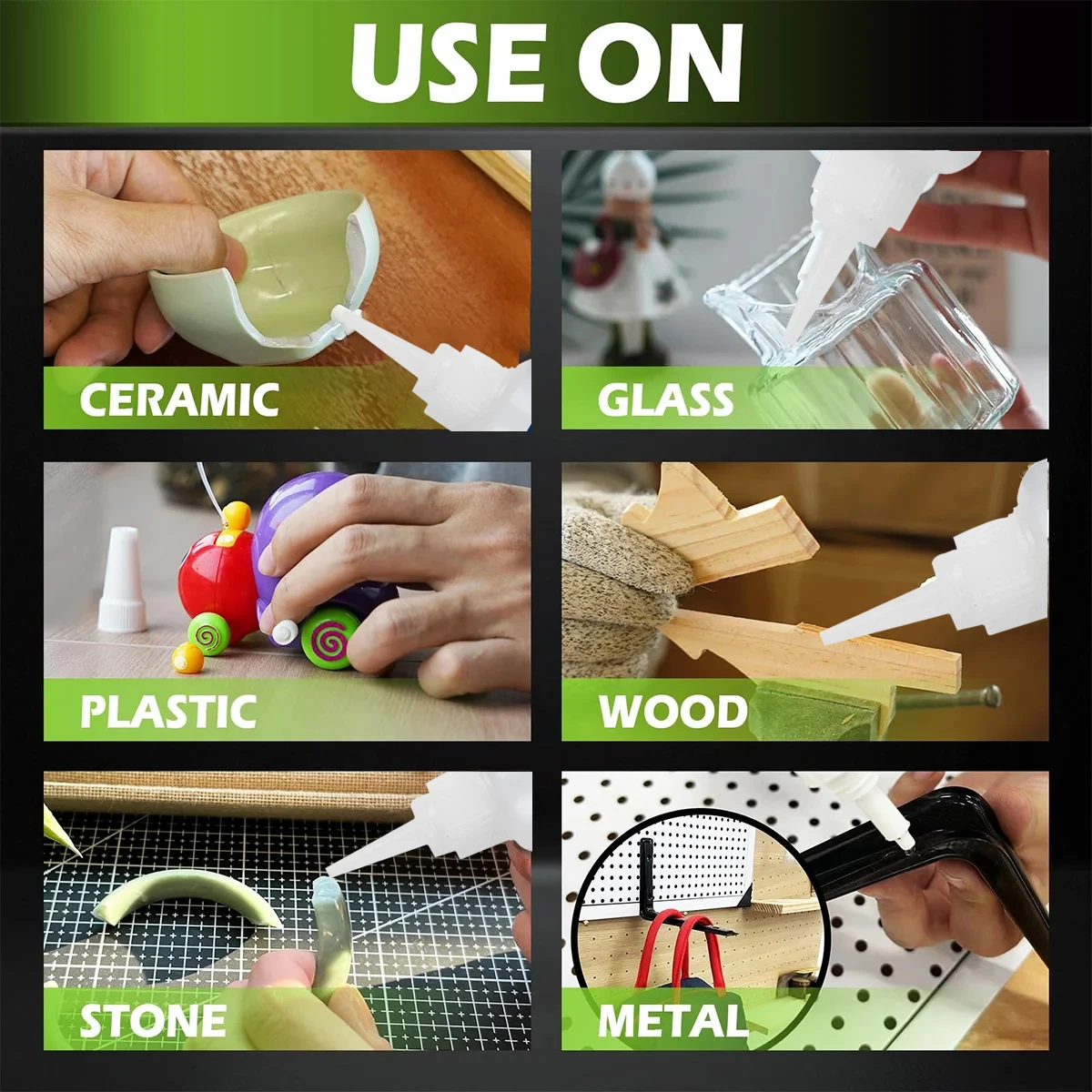 Loolifl 1-5 pçs 502 super cola instantânea de secagem rápida cianoacrilato adesivo couro borracha madeira metal forte ligação ferramenta de cola líquida