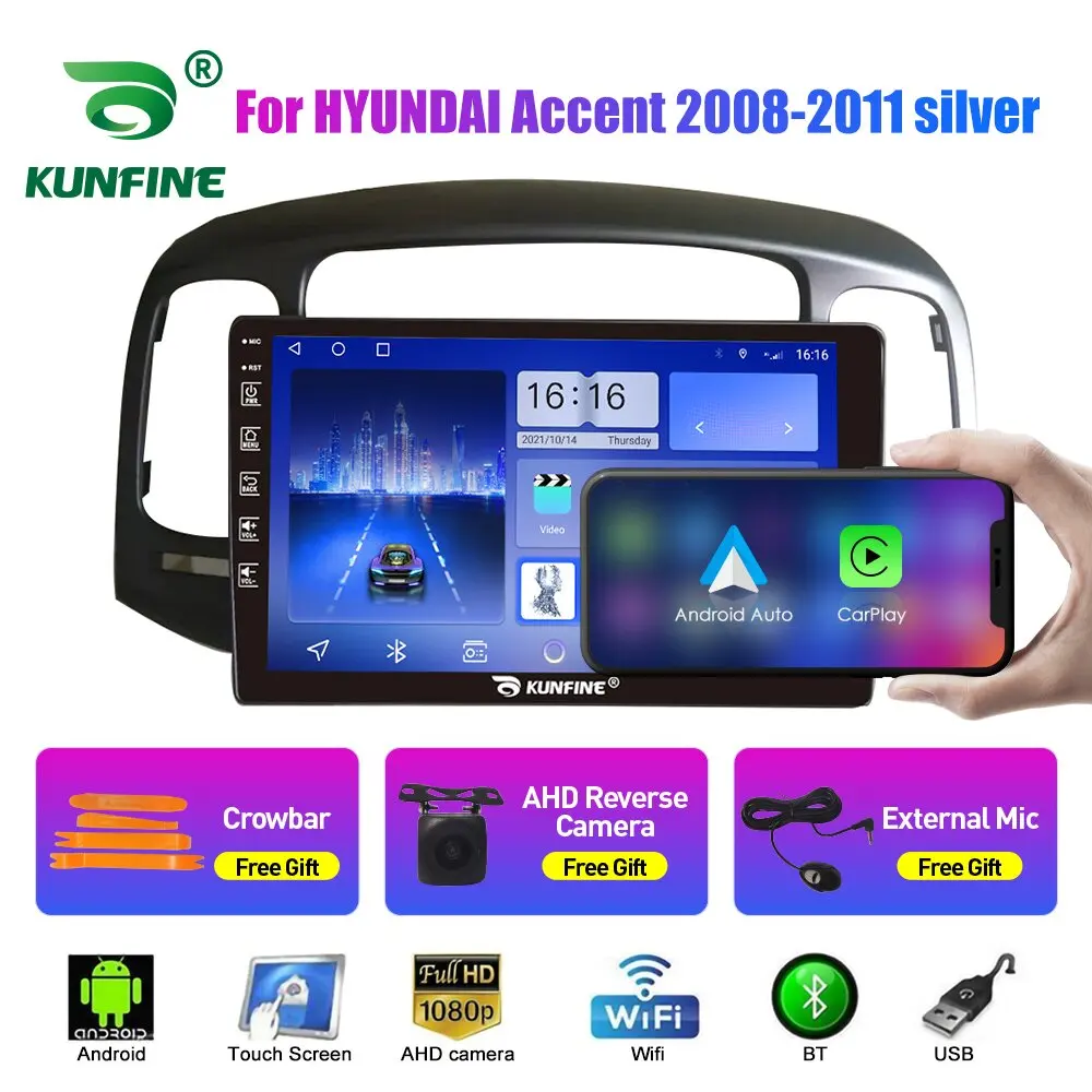 

10.33 Inch Car Radio For HYUNDAI Accent 2008-11 2Din Android Octa Core Car Stereo DVD GPS Navigation Player QLED Screen Carplay