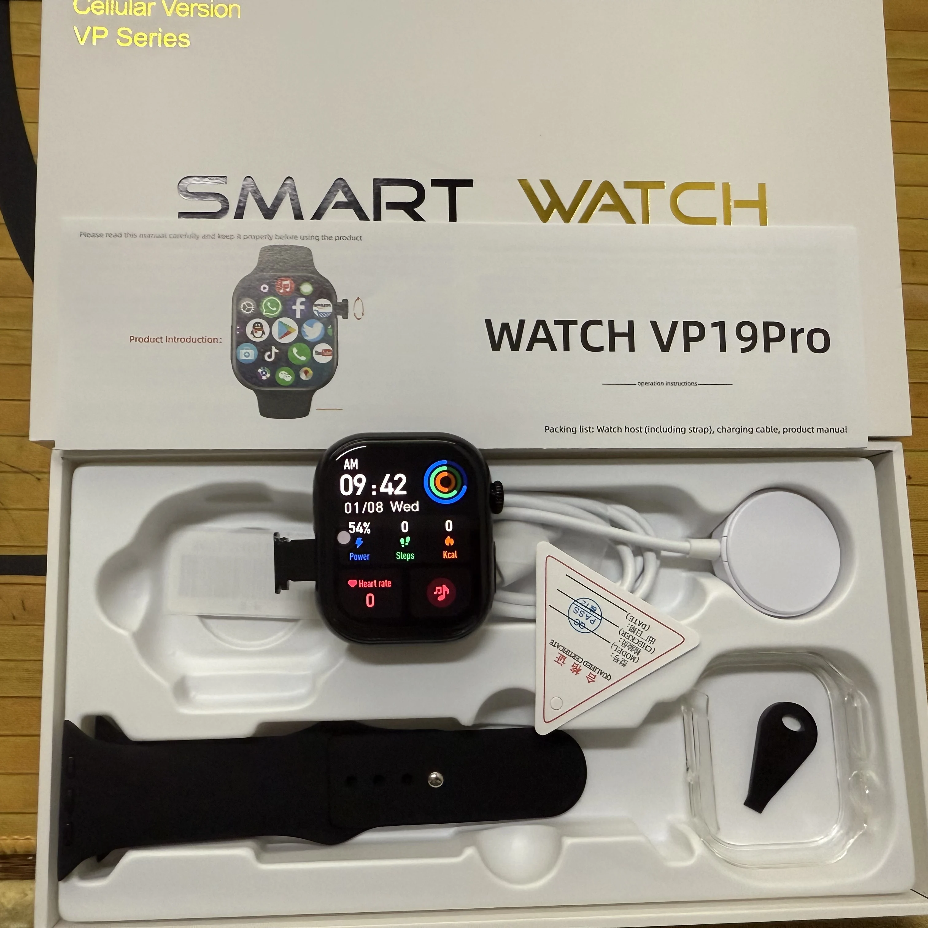 

VP19 Pro Smartwatch Touch ID 5G 1580Mah Battery Android 10.0 Smartwatch With 800W Pull-out Camera Free Download APP WIFI GPS NFC