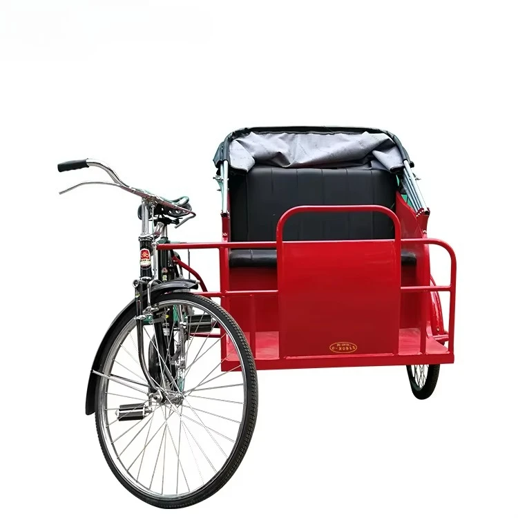 Electric rickshaw tricycle passenger car made in China human pedal tricycle bicycle