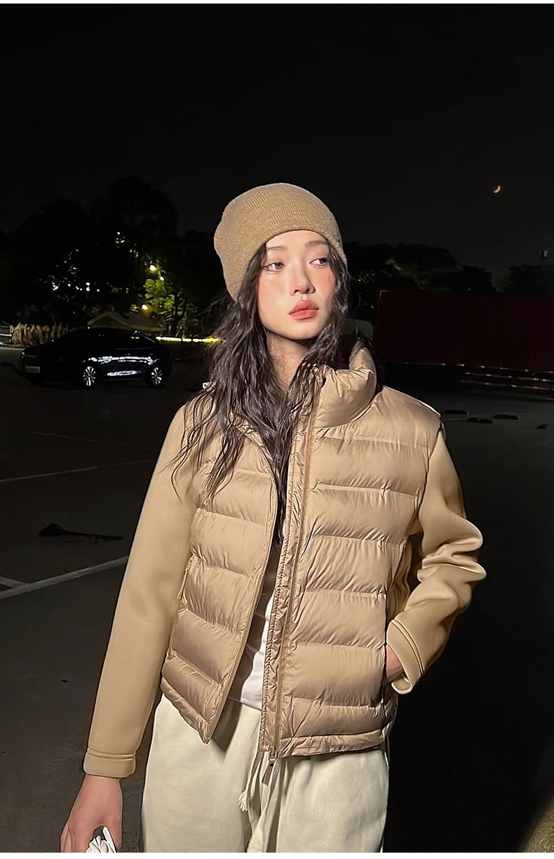 

2025 New Winter Coats Women Down Jacket Stand Collar Short Puffer Coat Warm Female Parkas Zipper Loose Casual Feather Coat