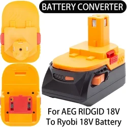Battery Adapter Converter For Ryobi 18V ONE+ Li-ion Tool To AEG RIDGID 18V Li-ion Battery Adapter Power Tool Accessory