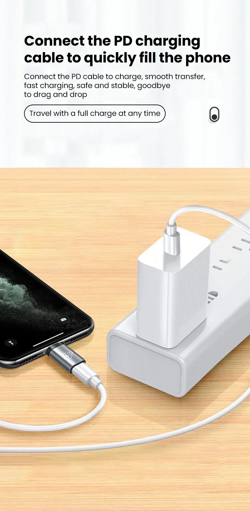 USB C Adapter USB Typ C auf Lightning Buchse Konverter für IPhone 15 14 13 Xiaomi Samsung Lightning Ladegerät Mobile Zubehör – Detail 8