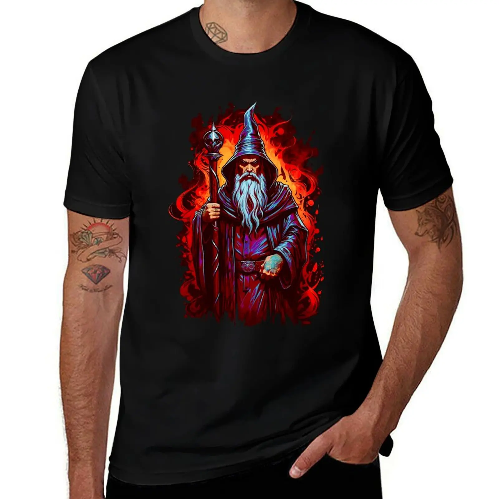 

Dark Wizard Merlin T-Shirt t shirts for man graphic funny cotton t shirts high quality cotton t shirt man T-shirt
