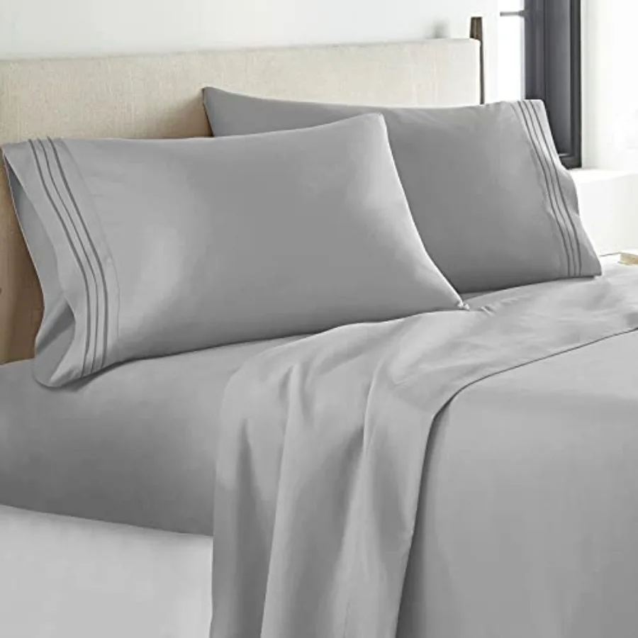 Size Sheets Set - Hotel Luxury 1800 Thread Count Brushed Microfiber Bed Sheets for Size Bed - Extra Soft, Deep Pocket, Shrinkag