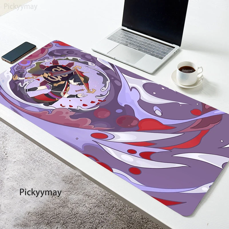 Genshin Impact duża podkładka pod mysz 100x50cm duża podkładka pod mysz komputerowa podkładka pod mysz gamingową Anime podkładka pod klawiaturę Gamer podkładki pod mysz biurko maty