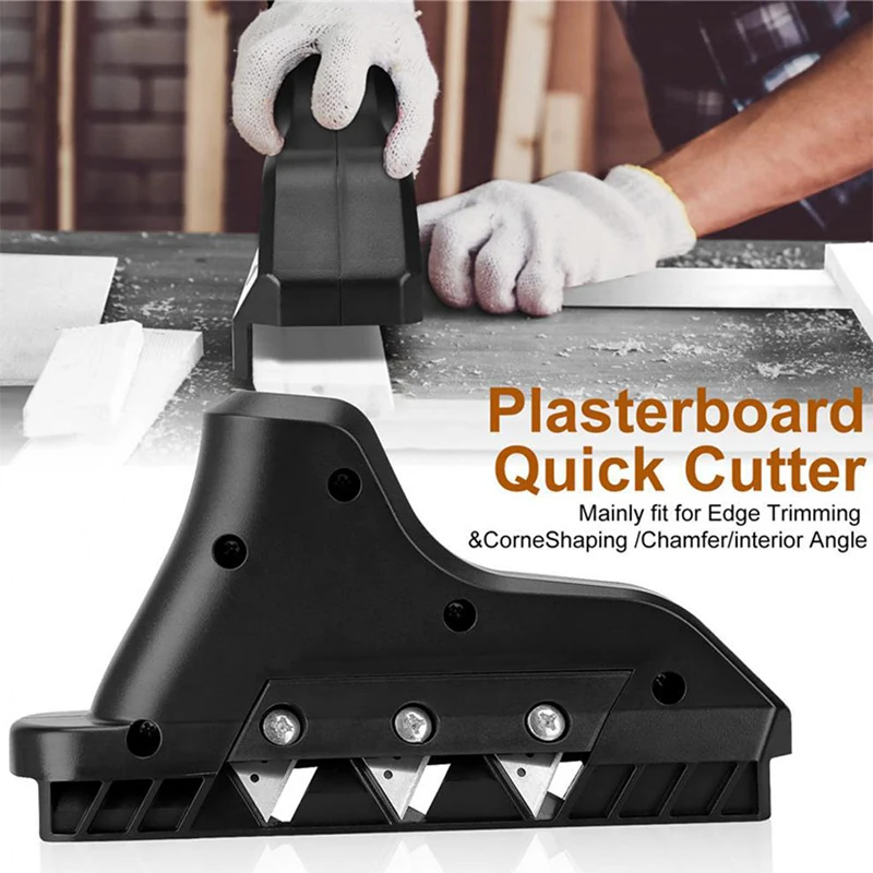 Imagem -04 - Pladur Quick Cutter Gypsum Board Mão Avião Drywall Borda Chanfro Carpintaria Trimmer Mão Ferramenta 45 ° 60 ° 1pc