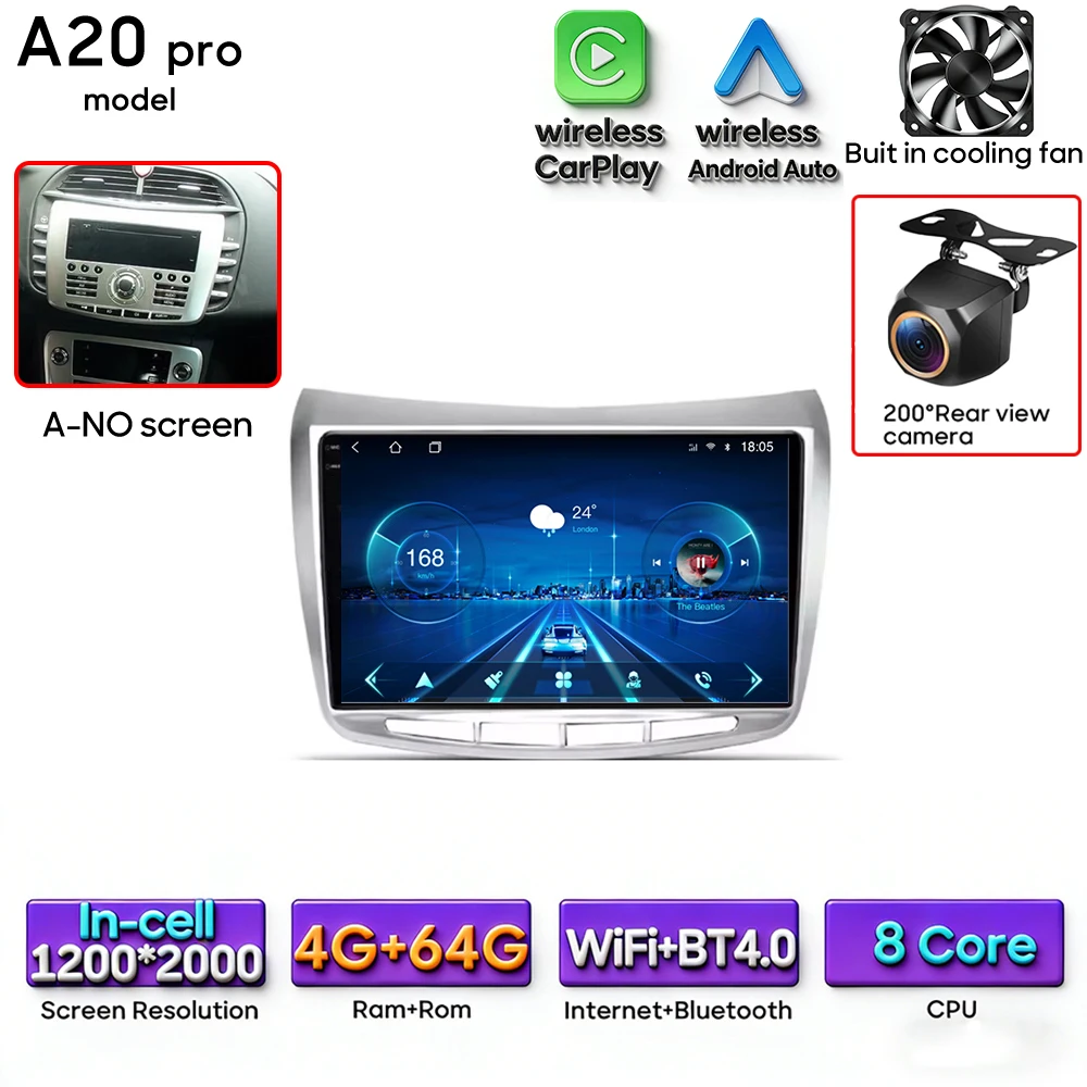 Android 15 autoradio multimediaspeler draadloze Carplay stereo voor Lancia Delta 2009 - 2019 navigatie GPS 2din DSP Wifi