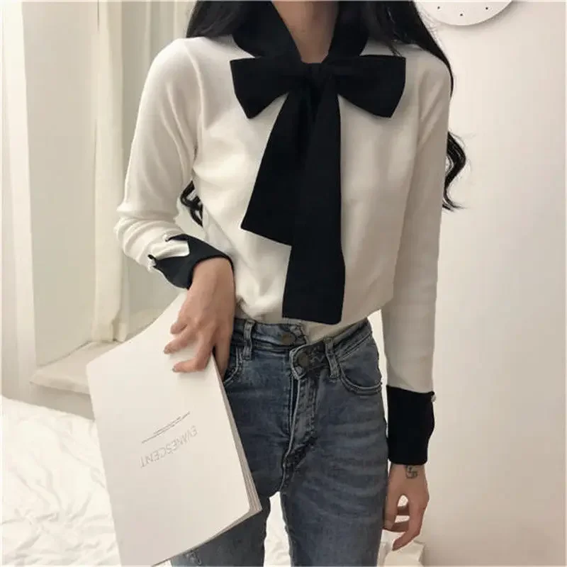 Autunno inverno Bowknot maglione con lacci maglione da donna maglione da donna maglioni da donna Femme chandail Pull Hiver