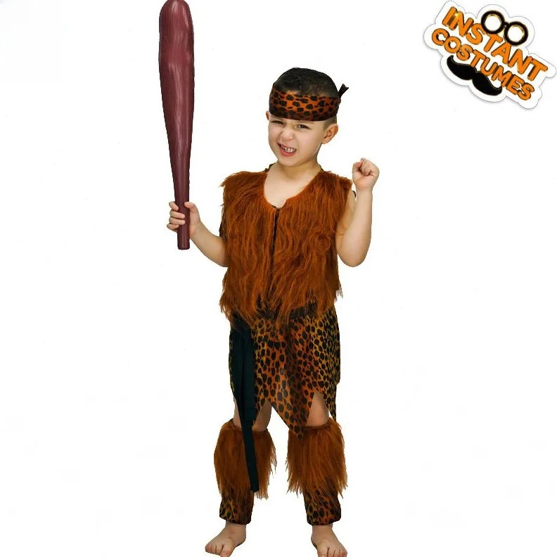 

Halloween Children's Original Human Wildman Party Costume Stage Performance Cosplay Outfit Traditional Ethnic Women's Wear