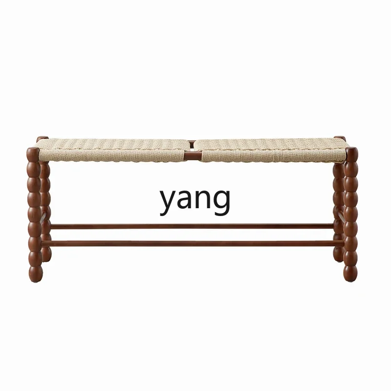 

ZL simple solid wood bedside stool home Chinese retro dressing low stool bench advanced