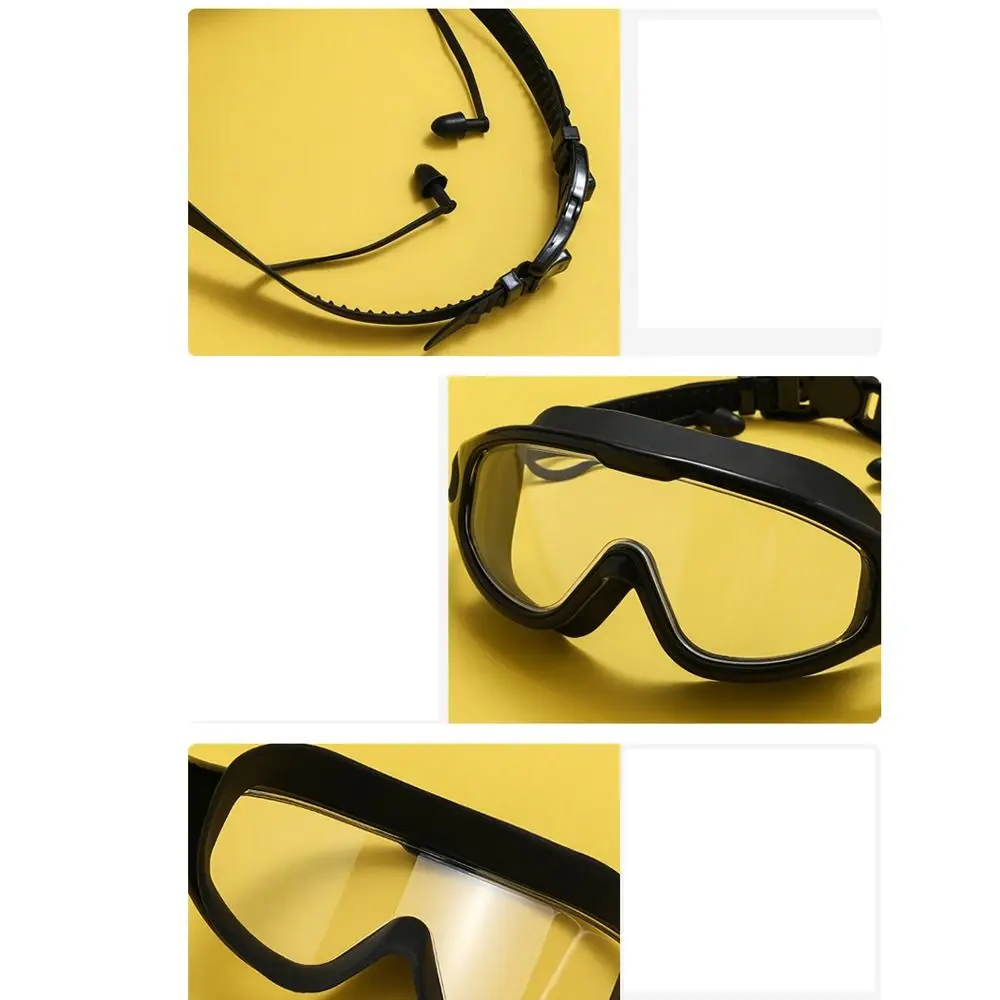 

Adjustable Multi-color Big Frame Flat Light Anti-UV Silicone Diving Eyewear Swimming Goggles Swimming Glasses Swim Eyewear