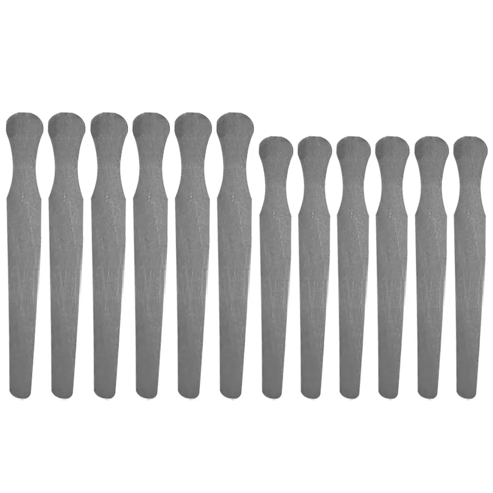 12Pcs Grade Stainless Steel Tongue Depressor Clinic Oral Diagnostic Tool Smooth Burr-Free Reusable Tongue Stirring