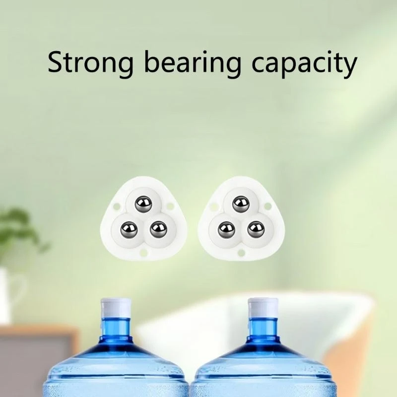 Mini Casters Adhesive Universal 360 Degree Rotatable Steel Bead Pulley Storage Box Roller